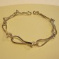 Armband schakel blad zilver